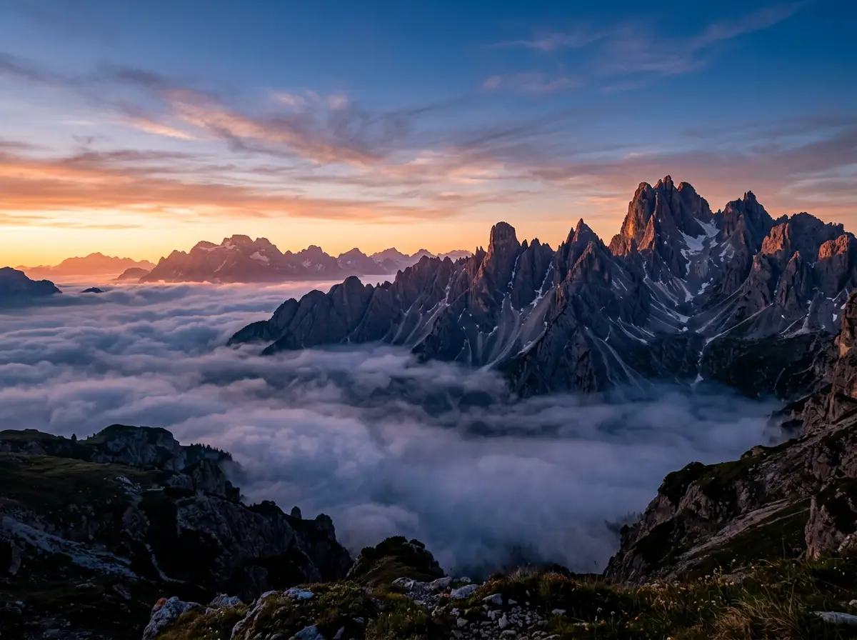 Berge im Nebel